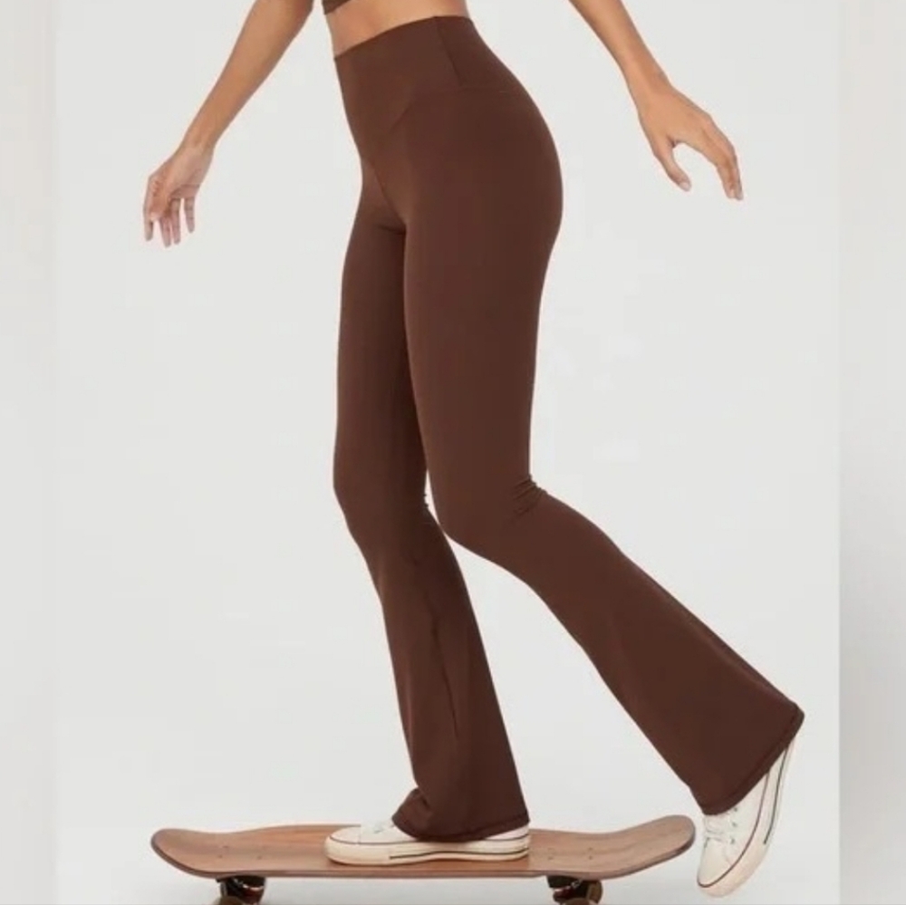 Aerie High Waist Bootcut Legging In Chocolate Brown Size Small